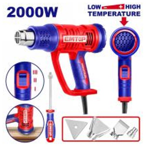 EHGN20045, Heat gun - AC 220-240V, 2000W Professional AC Powered Power Tool with Multi-Function Capability